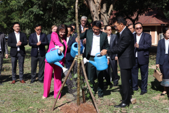 Tree Planting Ceremony to celebrate the 70th Anniversary of France-Laos Treaty of Friendship held 